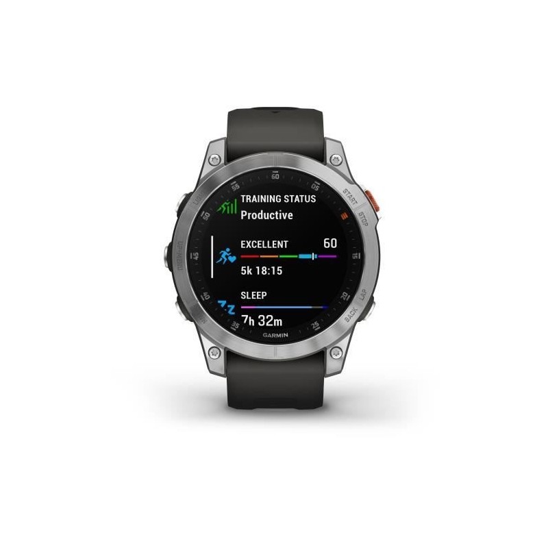 GARMIN Epix (Gen 2) - Montre GPS connectée - Bracelet gris - Acier