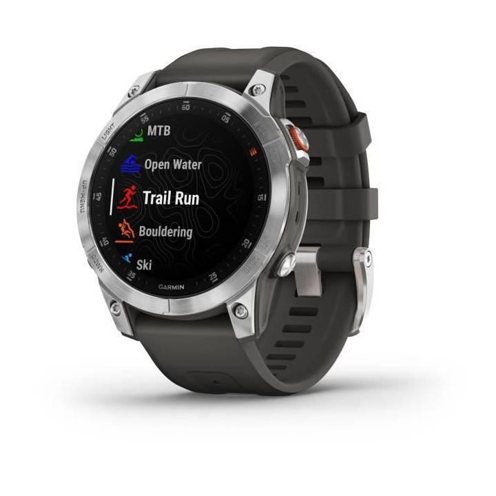 GARMIN Epix (Gen 2) - Montre GPS connectée - Bracelet gris - Acier