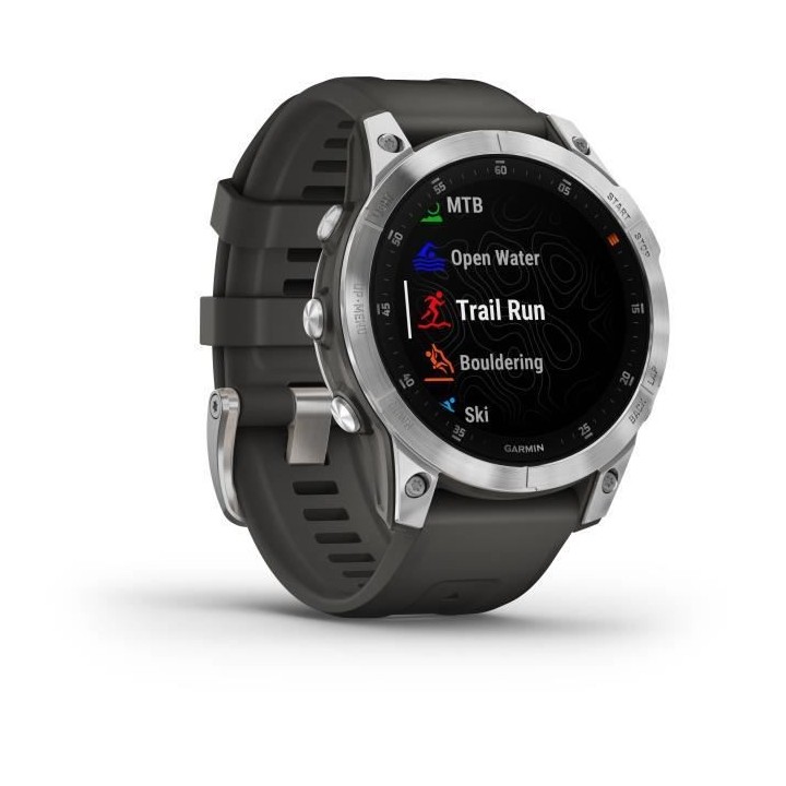 GARMIN Epix (Gen 2) - Montre GPS connectée - Bracelet gris - Acier