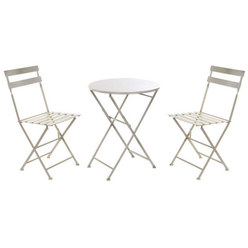 Ensemble Table + 2 Chaises DKD Home Decor Métal 80 cm 60 x 60 x 70 cm