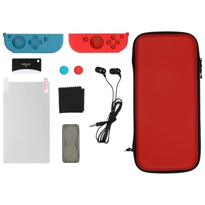 Starter Kit Konix Rouge & Bleu pour Switch