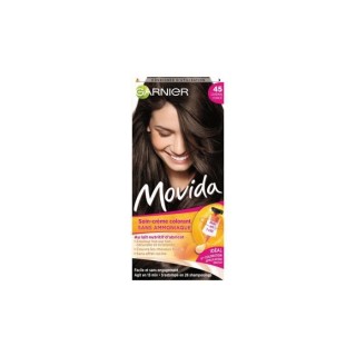 Soin-creme GARNIER Movida Colorant - Sans ammoniaque - 45 Chatain Fonc