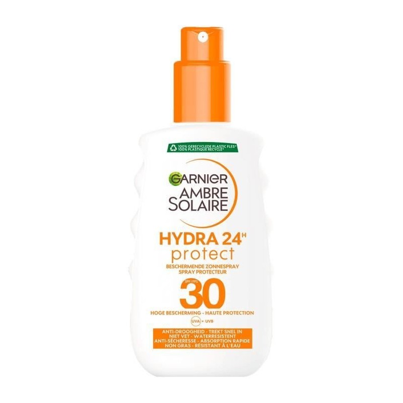 Spray protecteur - GARNIER - Ambre Solaire - Hydra 24H - FPS 30 - 200 ml