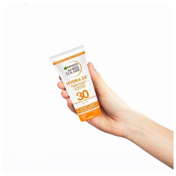 Lait protecteur visage et corps - GARNIER - Ambre Solaire - Hydra 24H