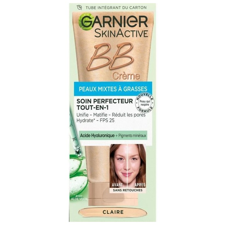 Creme Soin Perfecteur Skinactive BB GARNIER - Peaux Mixtes Claire - 40