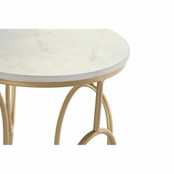 Set de 2 Tables Gigognes DKD Home Decor Doré Métal Blanc Marbre 38 x 38 x 60 cm