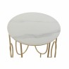 Set de 2 Tables Gigognes DKD Home Decor Doré Métal Blanc Marbre 38 x 38 x 60 cm