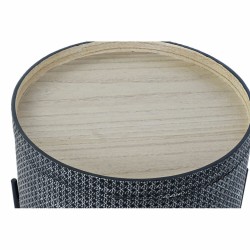 Table d'appoint DKD Home Decor Argenté Noir Métal MDF (45 x 45 x 39 cm)