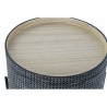 Table d'appoint DKD Home Decor Argenté Noir Métal MDF (45 x 45 x 39 cm)