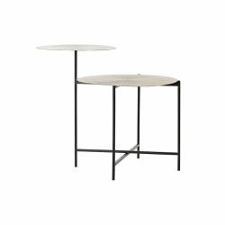 Table d'appoint DKD Home Decor Noir Doré Aluminium Moderne (73 x 53 x 61 cm)