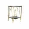 Table d'appoint DKD Home Decor 41 x 41 x 63,5 cm Noir Doré Métal Bois