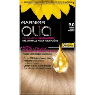 Coloration permanente Olia 9.0 GARNIER - Blond Clair Radieux