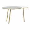 Table d'appoint DKD Home Decor Noir Doré Aluminium Blanc (67 x 50 x 37 cm)