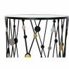 Set de 2 Tables Gigognes DKD Home Decor Miroir Argenté Noir Doré Métal (46 x 46 x 59,5 cm) (2 pcs)