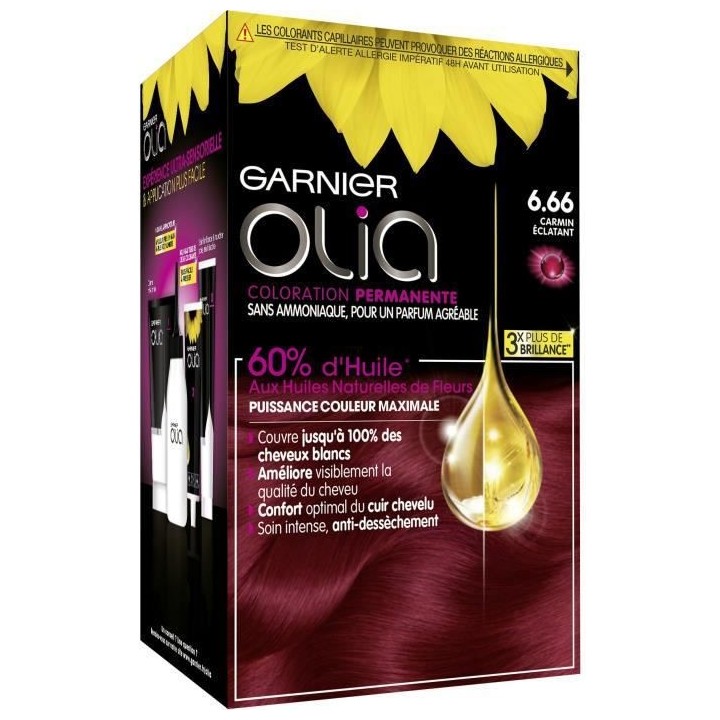 Coloration Olia GARNIER n°6.66 carmin éclatant