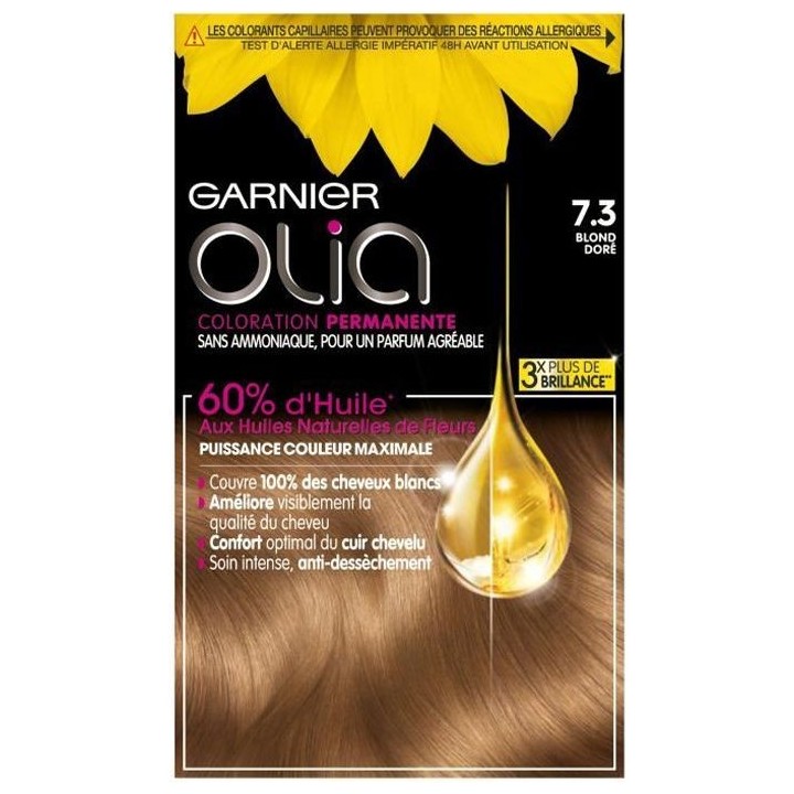 Coloration permanente N°7.3 Olia GARNIER Blond doré