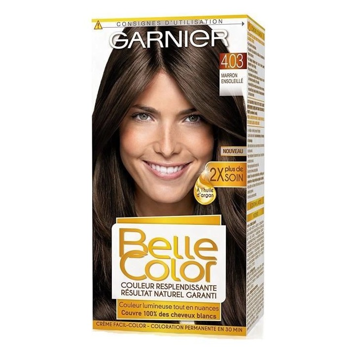 Coloration GARNIER Belle Color - N° 4.03 - Marron Ensoleillé