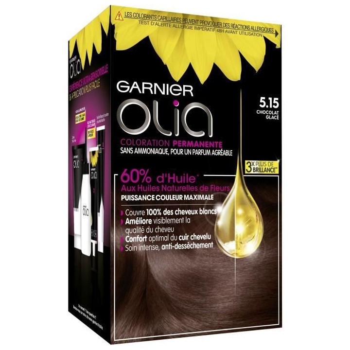 Coloration Permanente Olia GARNIER - Sans ammoniaque - 5.15 Chocolat G
