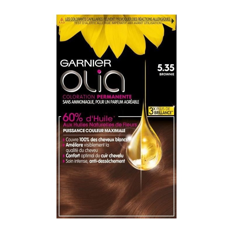 Coloration Permanente Olia GARNIER - Sans Ammoniaque - 5.35 Brownie