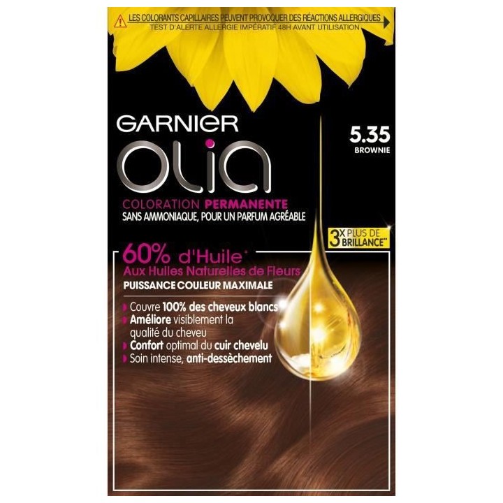 Coloration Permanente Olia GARNIER - Sans Ammoniaque - 5.35 Brownie
