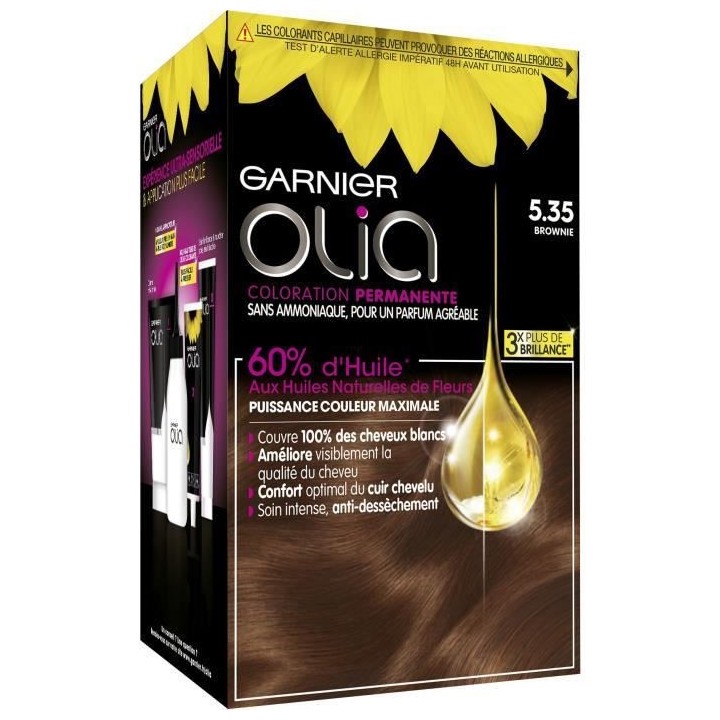 Coloration Permanente Olia GARNIER - Sans Ammoniaque - 5.35 Brownie