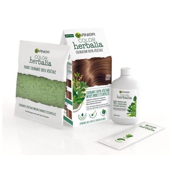 Coloration GARNIER Color Herbalia 100% Végétale - Châtain Caramel