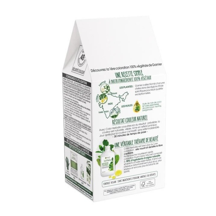 Coloration GARNIER Color Herbalia 100% Végétale - Châtain Caramel