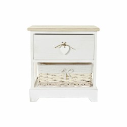 Caisson à Tiroirs DKD Home Decor Naturel Blanc osier Bois de paulownia (40 x 29 x 42,5 cm)