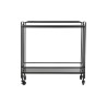 Console DKD Home Decor Verre Noir Métal (80 x 28 x 80,5 cm)