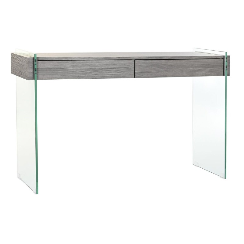 Console DKD Home Decor Gris Transparent Verre Bois MDF 120 x 40 x 76 cm