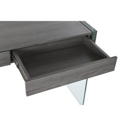 Console DKD Home Decor Gris Transparent Verre Bois MDF 120 x 40 x 76 cm