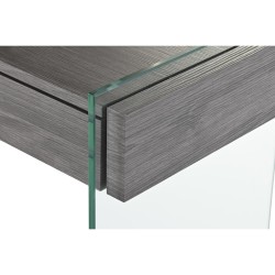 Console DKD Home Decor Gris Transparent Verre Bois MDF 120 x 40 x 76 cm