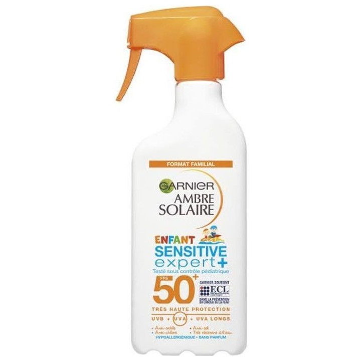Creme GARNIER Ambre Solaire Sensitive Expert+ - Gâchette Enfant SPF50