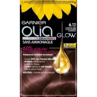 Coloration permanente Olia GARNIER - Sans ammoniaque - 6.12 Châtain t
