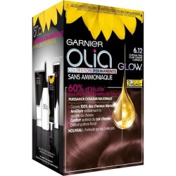 Coloration permanente Olia GARNIER - Sans ammoniaque - 6.12 Châtain tres clair cendre lumineux