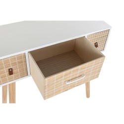 Console DKD Home Decor Naturel Blanc Bois de paulownia (80 x 32 x 80 cm)