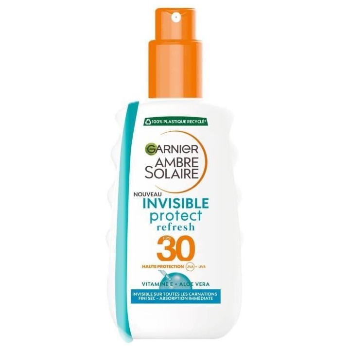 Spray Protecteur - GARNIER - Ambre Solaire - ReFresh SPF 30 - Invisibl