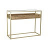 Console DKD Home Decor Doré Naturel Bois Métal Verre 100 x 38 x 80 cm