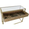 Console DKD Home Decor Doré Naturel Bois Métal Verre 100 x 38 x 80 cm