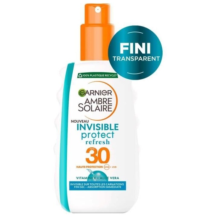 Spray Protecteur - GARNIER - Ambre Solaire - ReFresh SPF 30 - Invisibl
