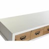 Console DKD Home Decor Sapin Naturel Métal Blanc (140 x 40 x 77 cm)