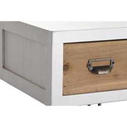 Console DKD Home Decor Sapin Naturel Métal Blanc (140 x 40 x 77 cm)