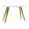 Console DKD Home Decor Céramique Doré Métal Blanc Moderne (120 x 40 x 76 cm)