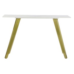 Console DKD Home Decor Céramique Doré Métal Blanc Moderne (120 x 40 x 76 cm)