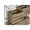 Étagère DKD Home Decor Noir Naturel Bois Métal 72 x 22 x 72 cm