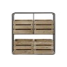 Étagère DKD Home Decor Noir Naturel Bois Métal 72 x 22 x 72 cm