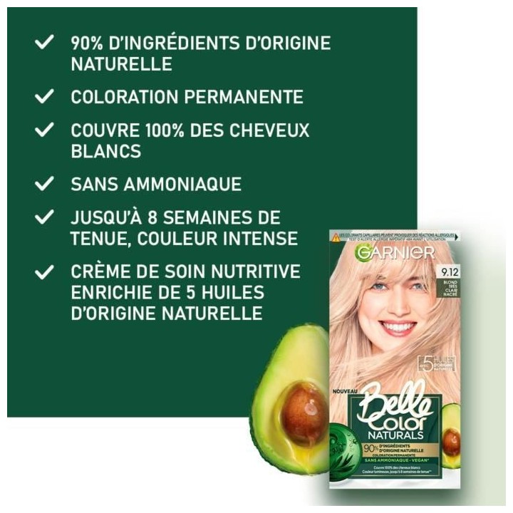 Coloration permanente Belle Color Naturals GARNIER - Sans ammoniaque -
