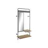 Meuble d'Entrée DKD Home Decor Miroir Métal Bois Marron Gris foncé (84,5 x 40 x 187 cm)