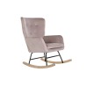 Fauteuil à Bascule DKD Home Decor Noir Rose Naturel Métal Plastique 68 x 90 x 92 cm 66 x 80 x 90 cm