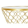 Table d'appoint DKD Home Decor Verre Doré Métal (46 x 46 x 65 cm)